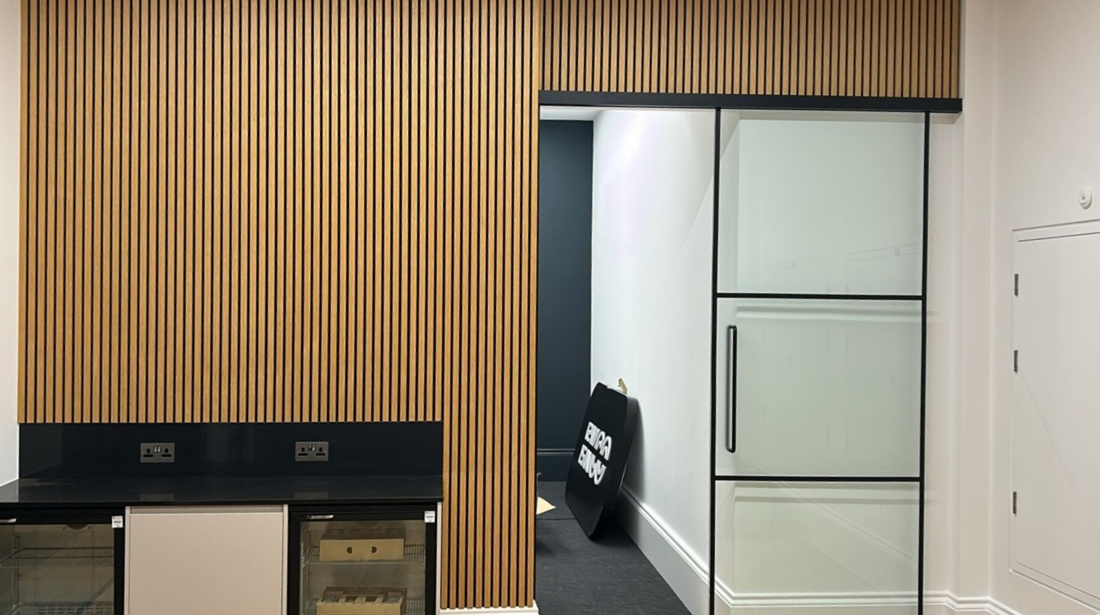 Ekco Greys Inn — Aku slatted acoustic wall panels